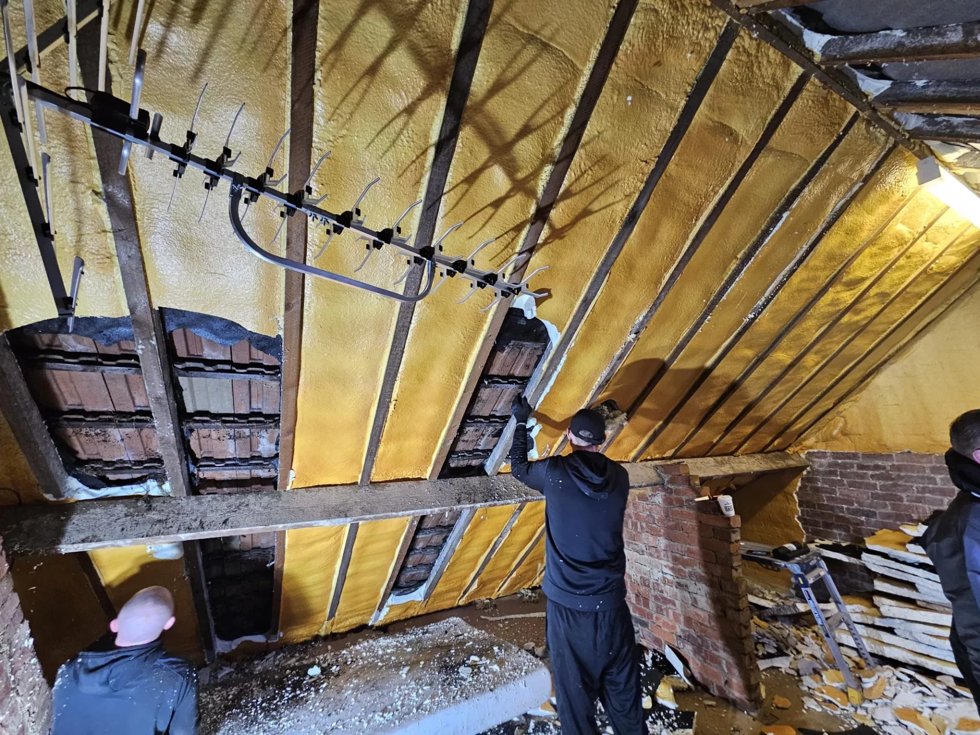 Spray Foam Removal from a property roof